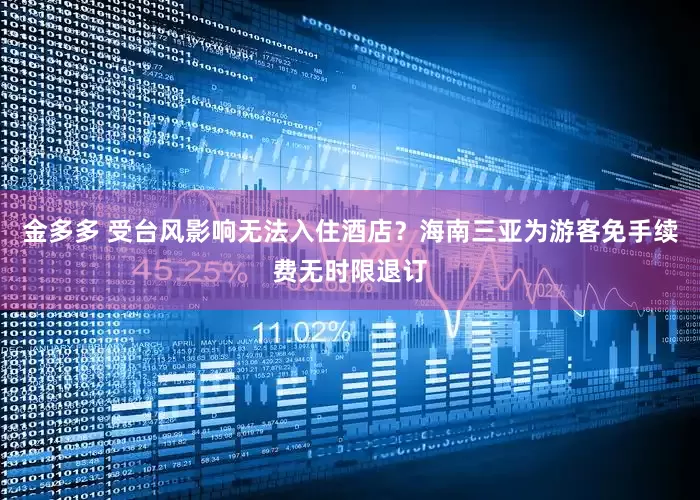 金多多 受台风影响无法入住酒店？海南三亚为游客免手续费无时限退订
